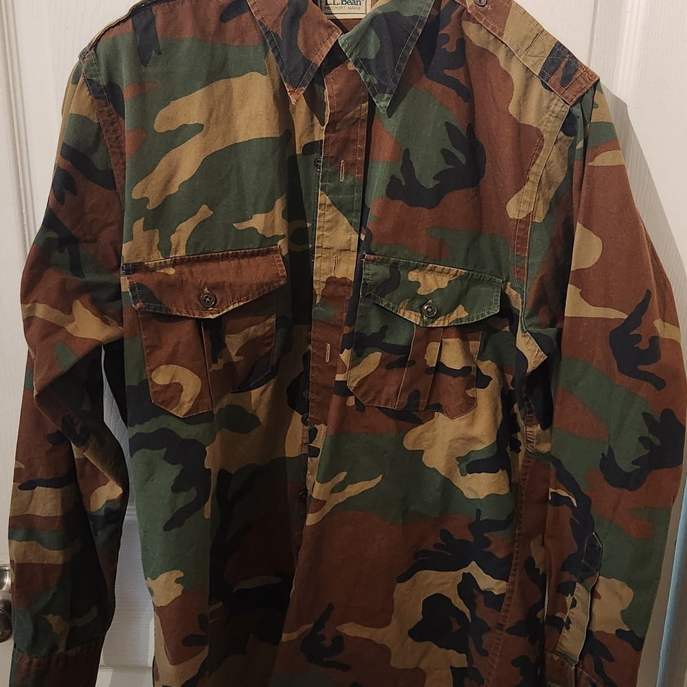 L.L. Bean Men's Woodland Camo Shirt